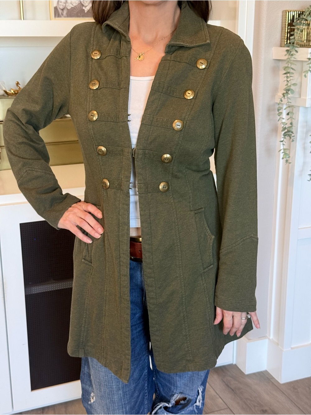 Cabi Olive Military-Style Women’s Coat